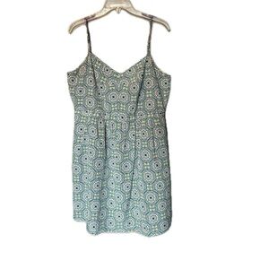 J. Crew Abstract Floral Cami Mini Dress Size  14 Spaghetti Strap Resort Vacation